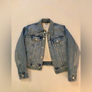ZARA Shearling Denim Jacket | S